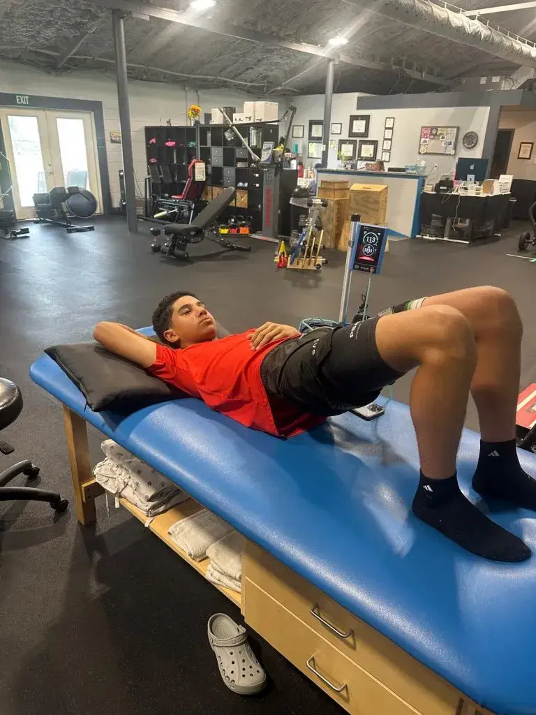 Young athlete in treatment